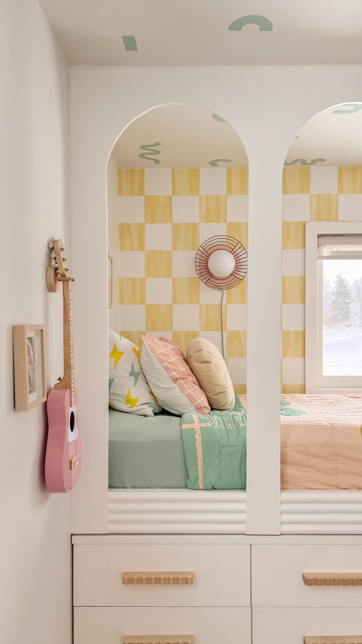 Checkers Wallpaper, lemon