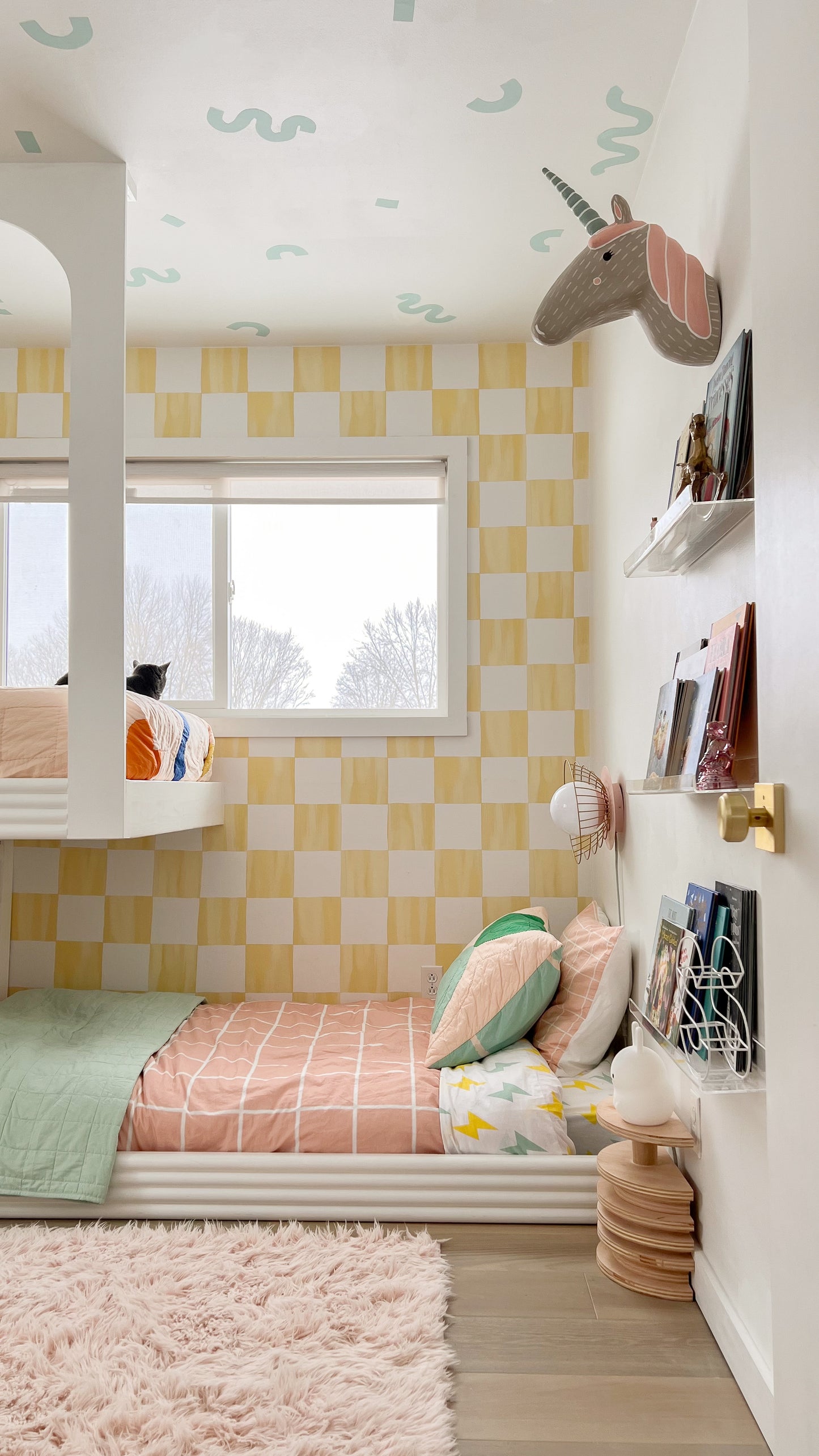 Checkers Wallpaper, lemon