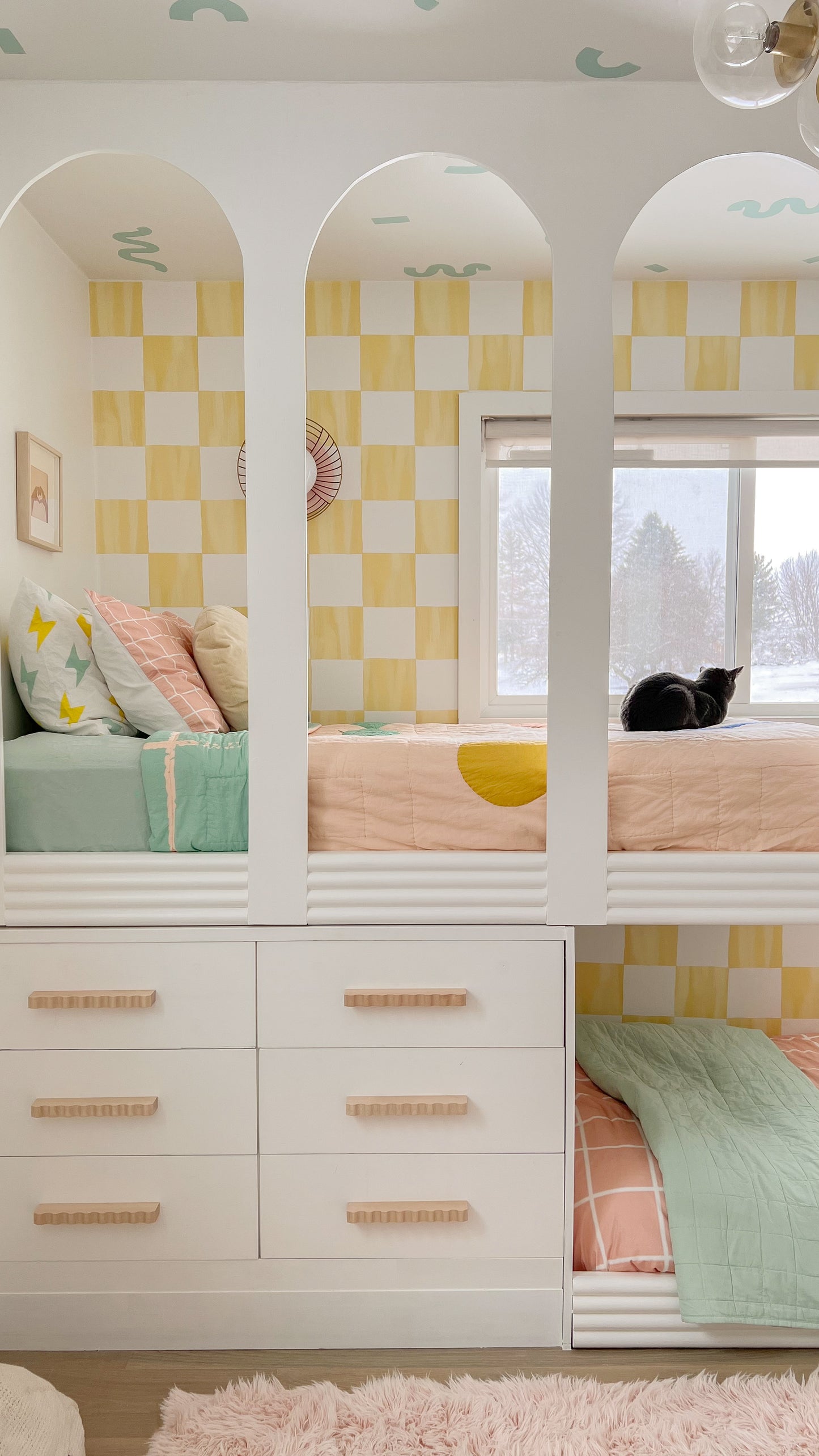 Checkers Wallpaper, lemon