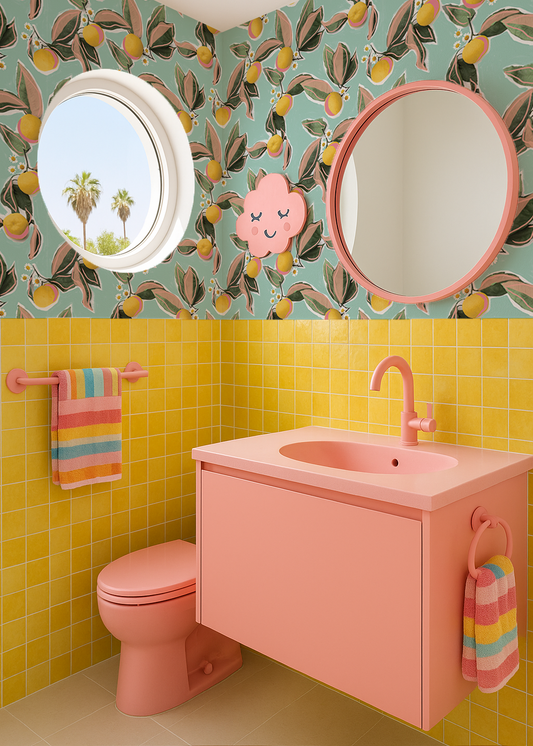 Mandarin Blossom Wallpaper, mint