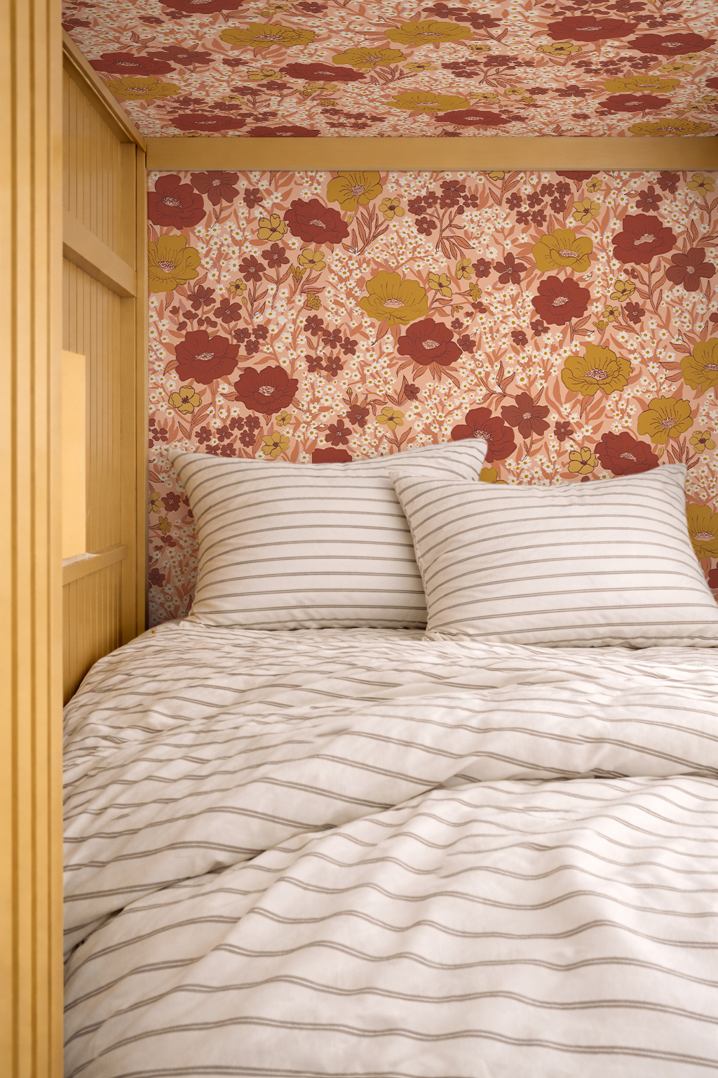 Wildflower Meadow Wallpaper, peach