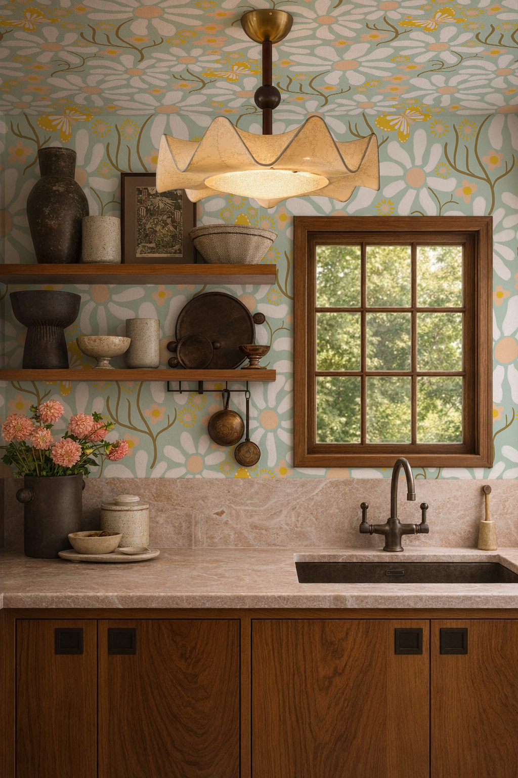 Spring Daze Wallpaper, mint