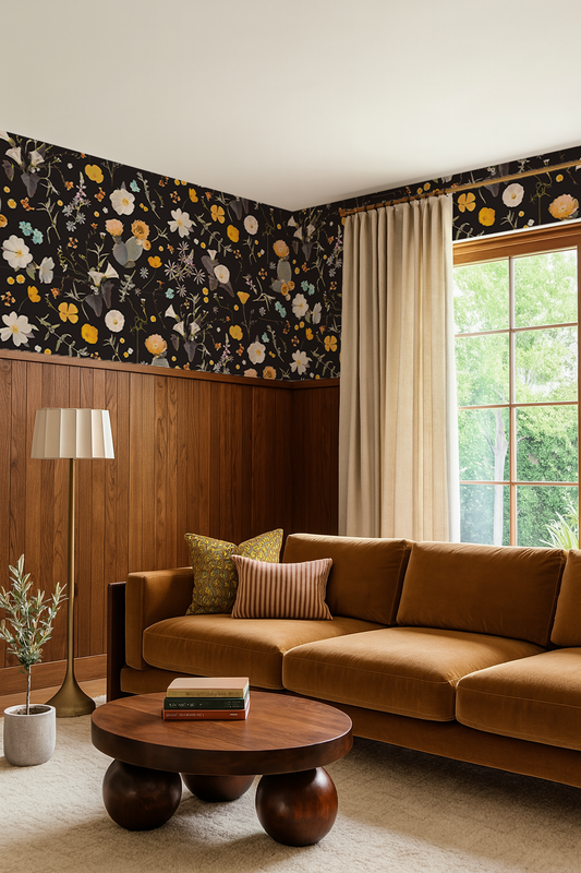 California Native Wallpaper, black and multicolor