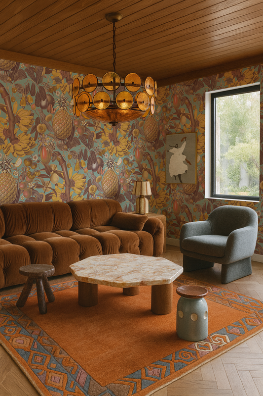 Juicy Fruit Wallpaper, mint and yellow