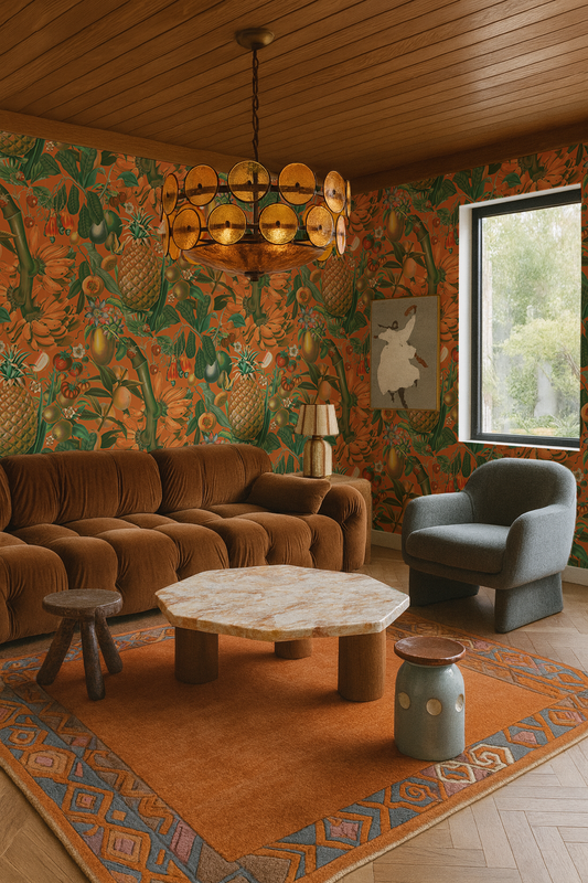 Juicy Fruit Wallpaper, orange and green