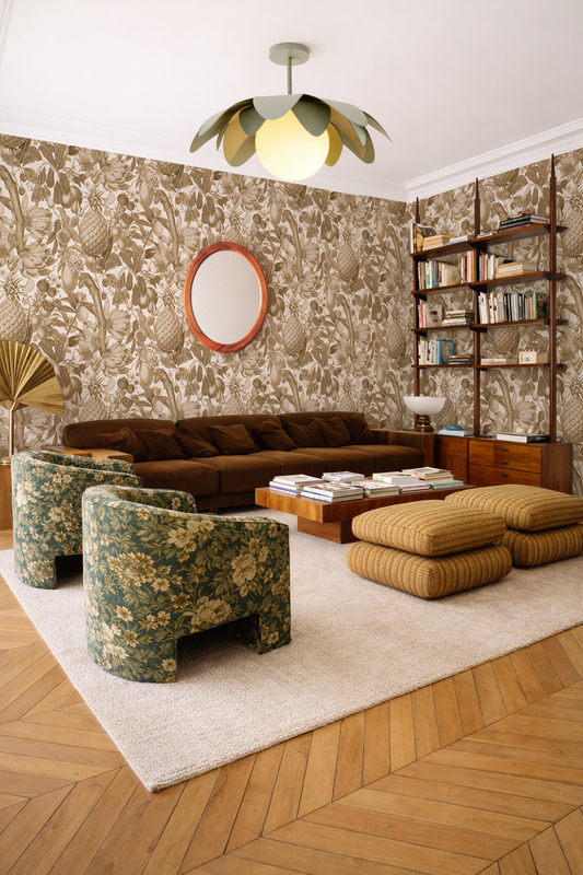 Juicy Fruit Wallpaper, white and neutral