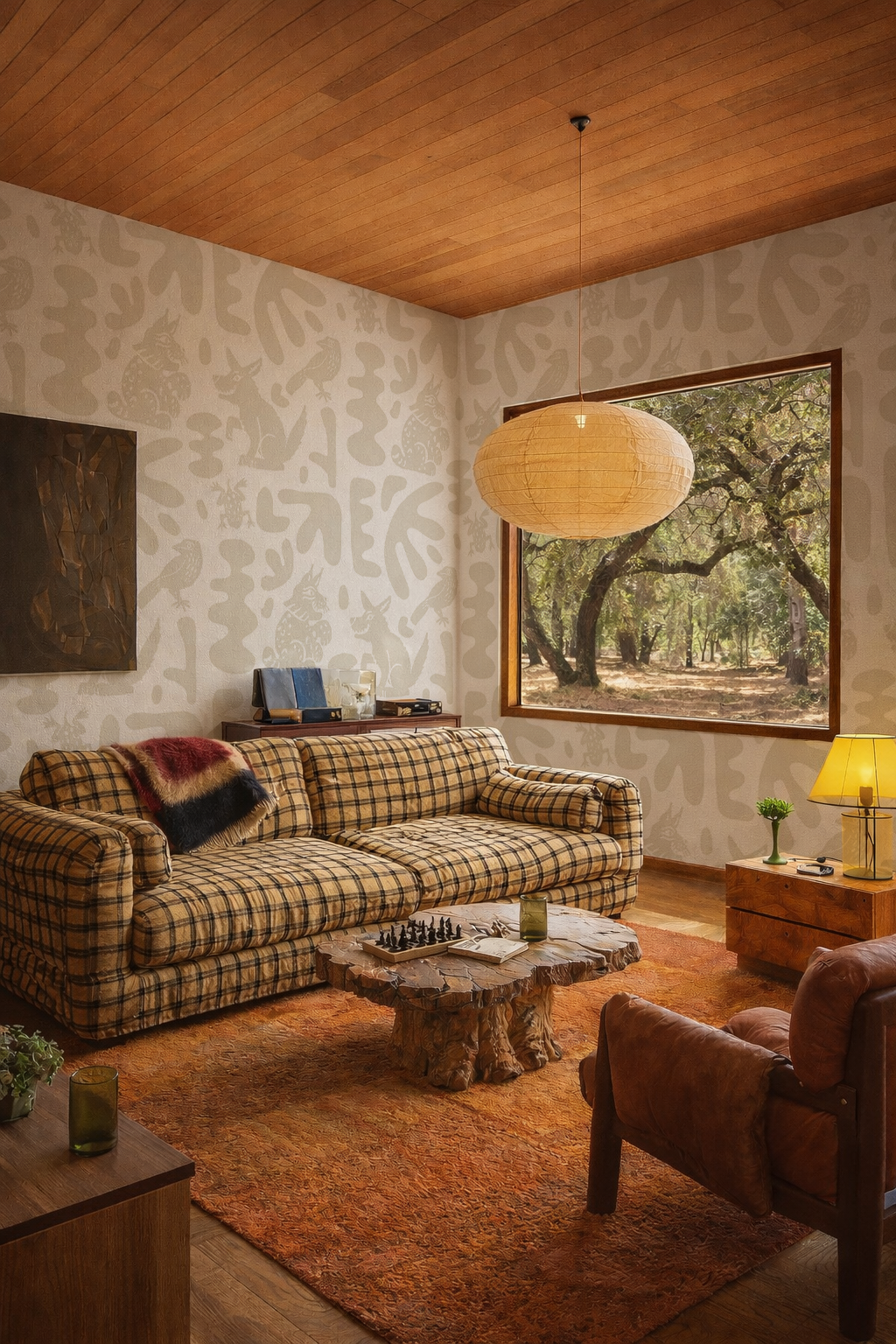 Abstract Animales Wallpaper, white and neutral