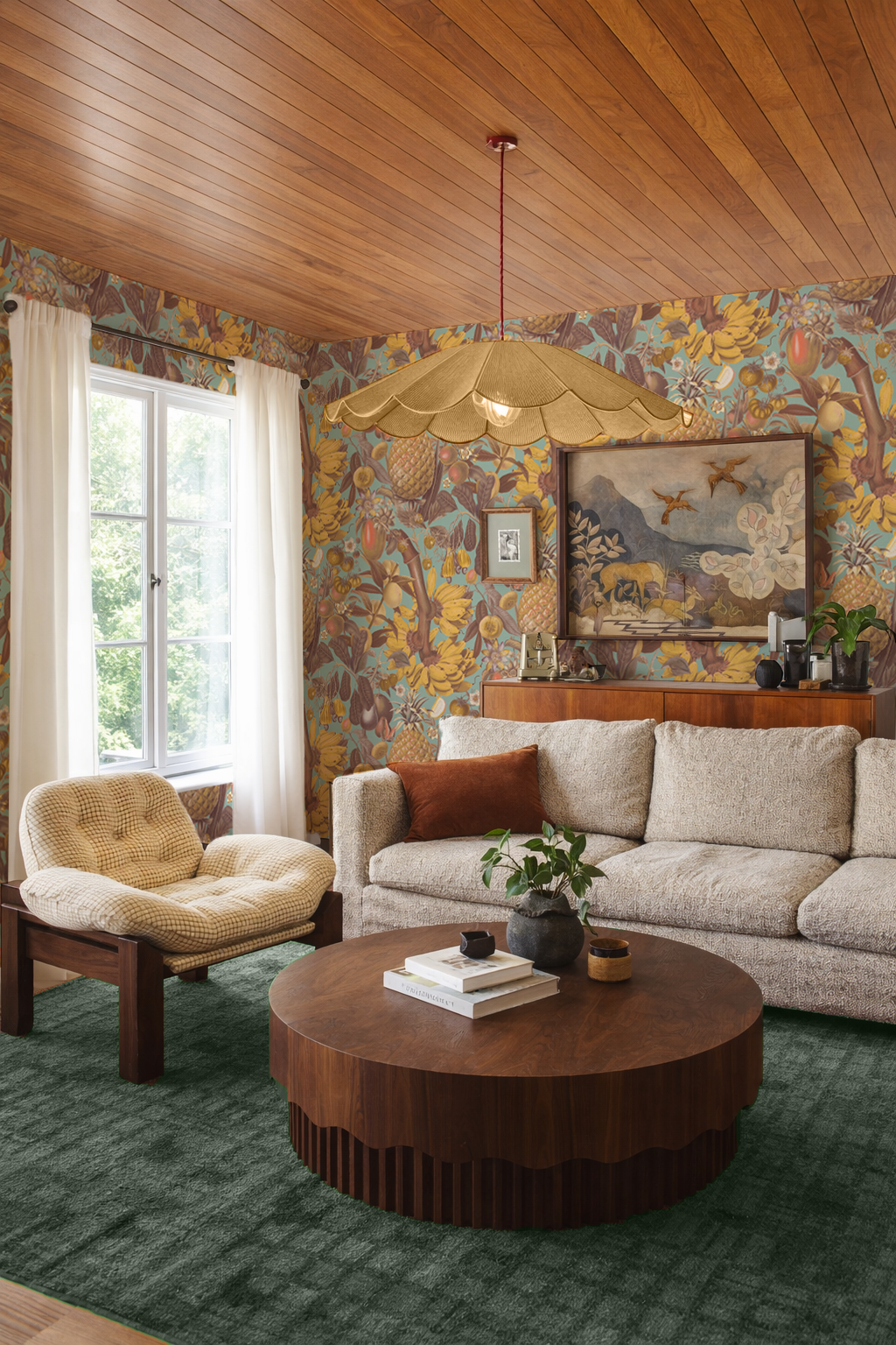 Juicy Fruit Wallpaper, mint and yellow