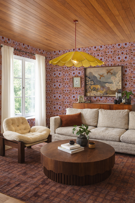 Meadow Bloom Wallpaper, venetian pink