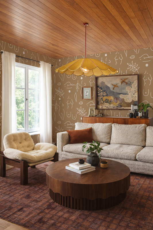 Neutral Nudes Wallpaper, coco and white