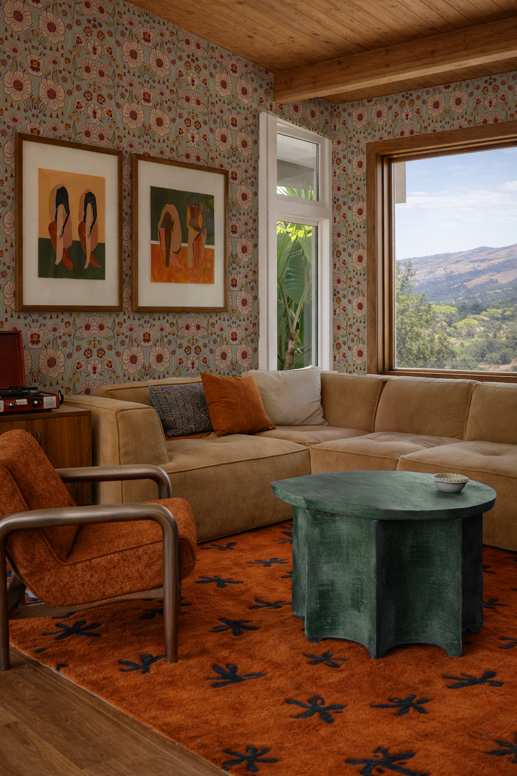 Meadow Bloom Wallpaper, mint