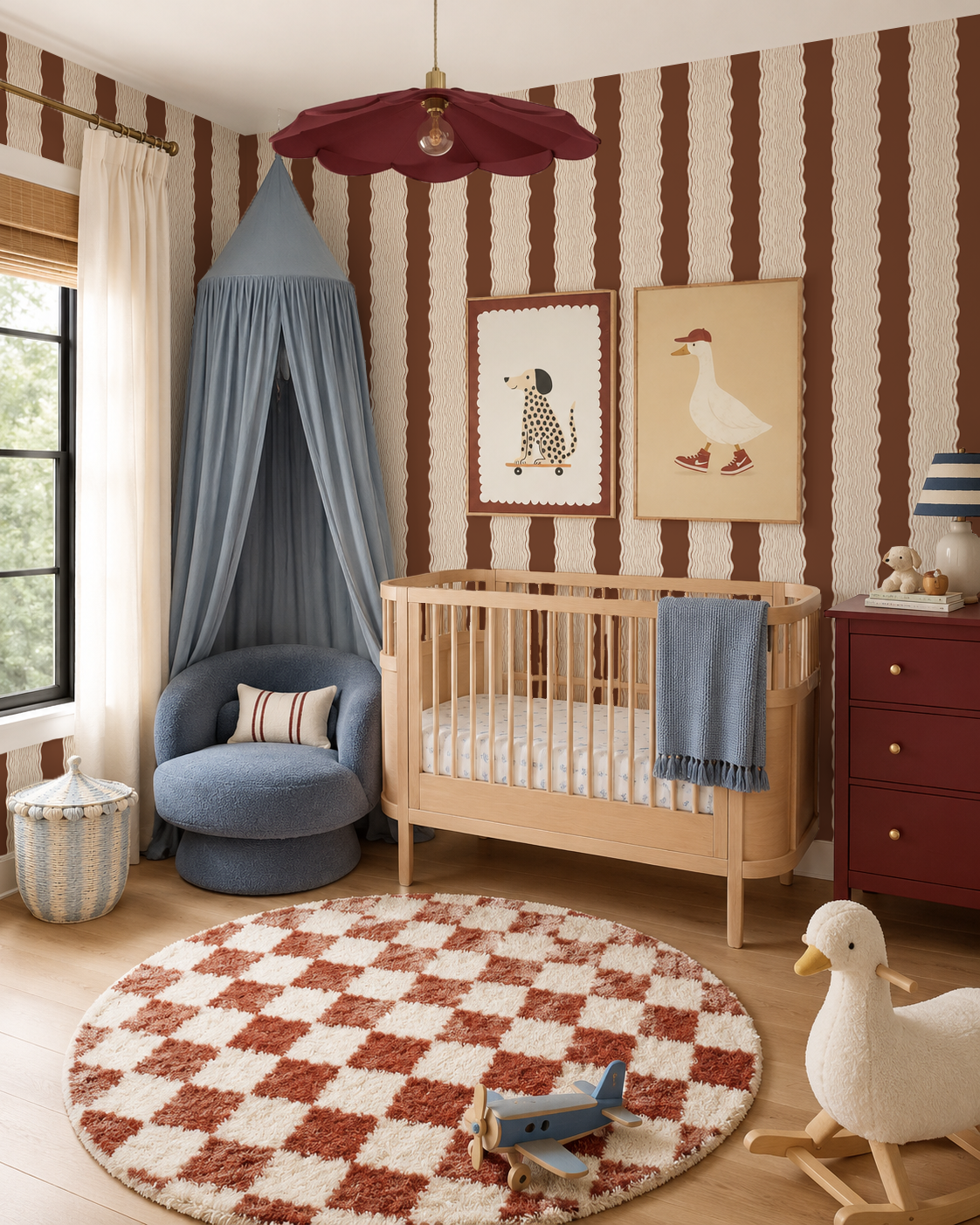 Rio Ripple Wallpaper, beige and coco