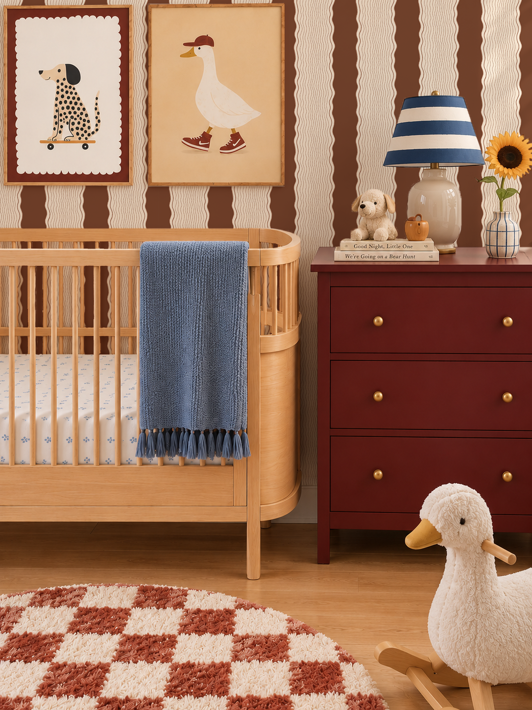 Rio Ripple Wallpaper, beige and coco