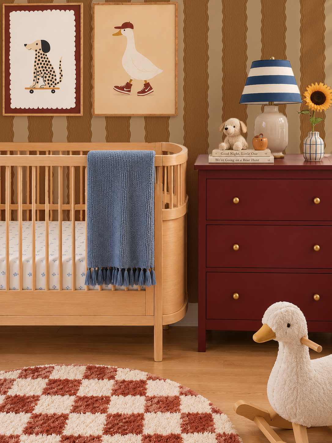 Rio Ripple Wallpaper, salted caramel