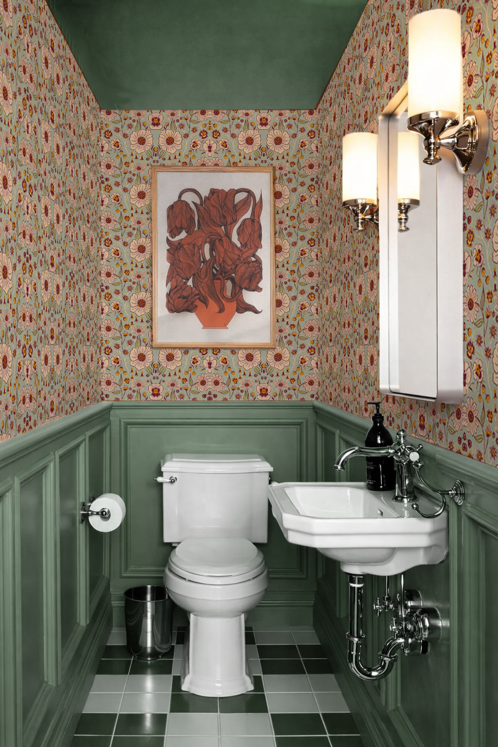Meadow Bloom Wallpaper, mint