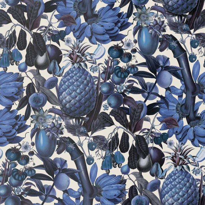 Juicy Fruit Wallpaper, white and blue