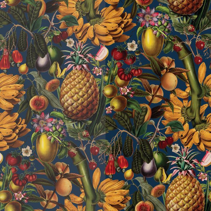 Juicy Fruit Wallpaper, navy