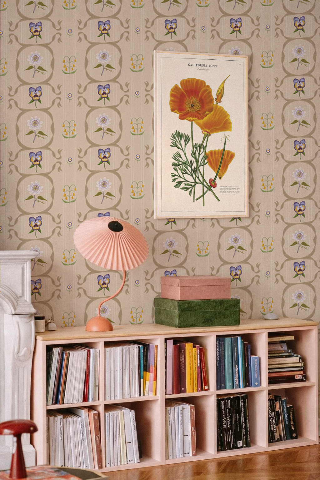 Eden Trellis Wallpaper, neutral