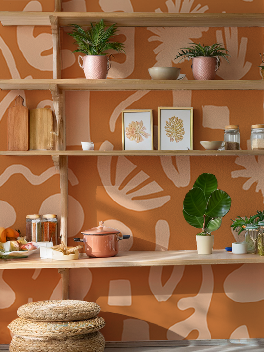Pool Side Mural, orange