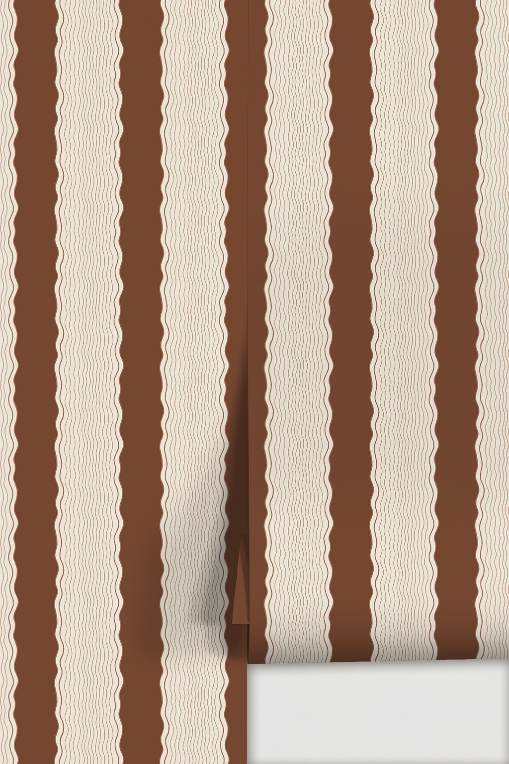 Rio Ripple Wallpaper, beige and coco