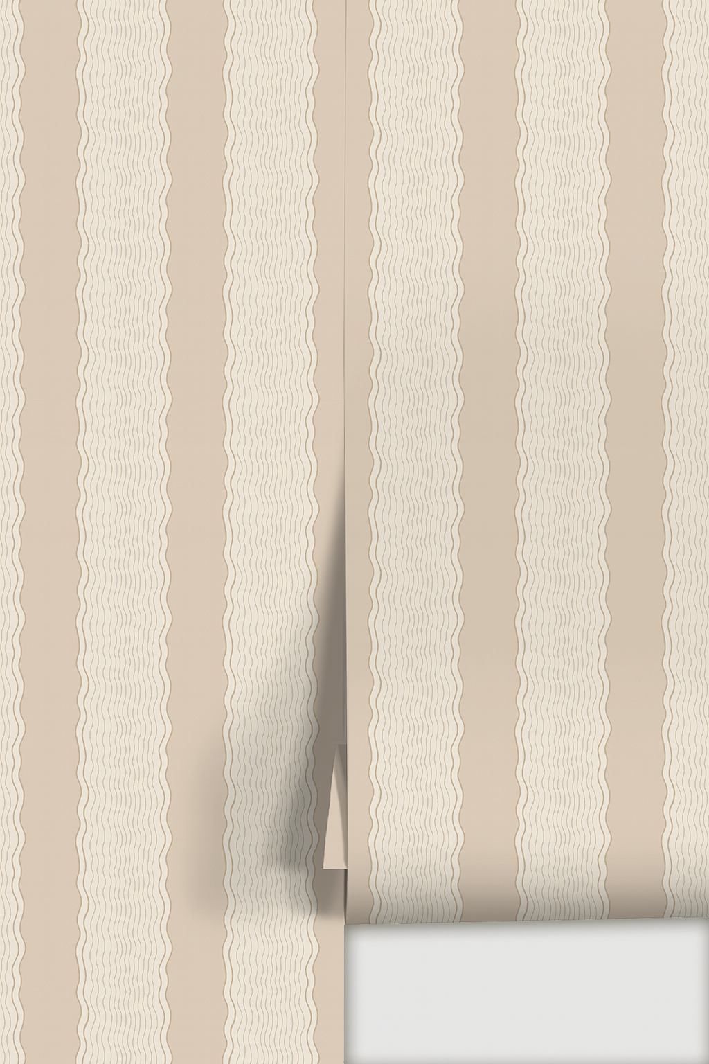 Rio Ripple Wallpaper, beige and neutral