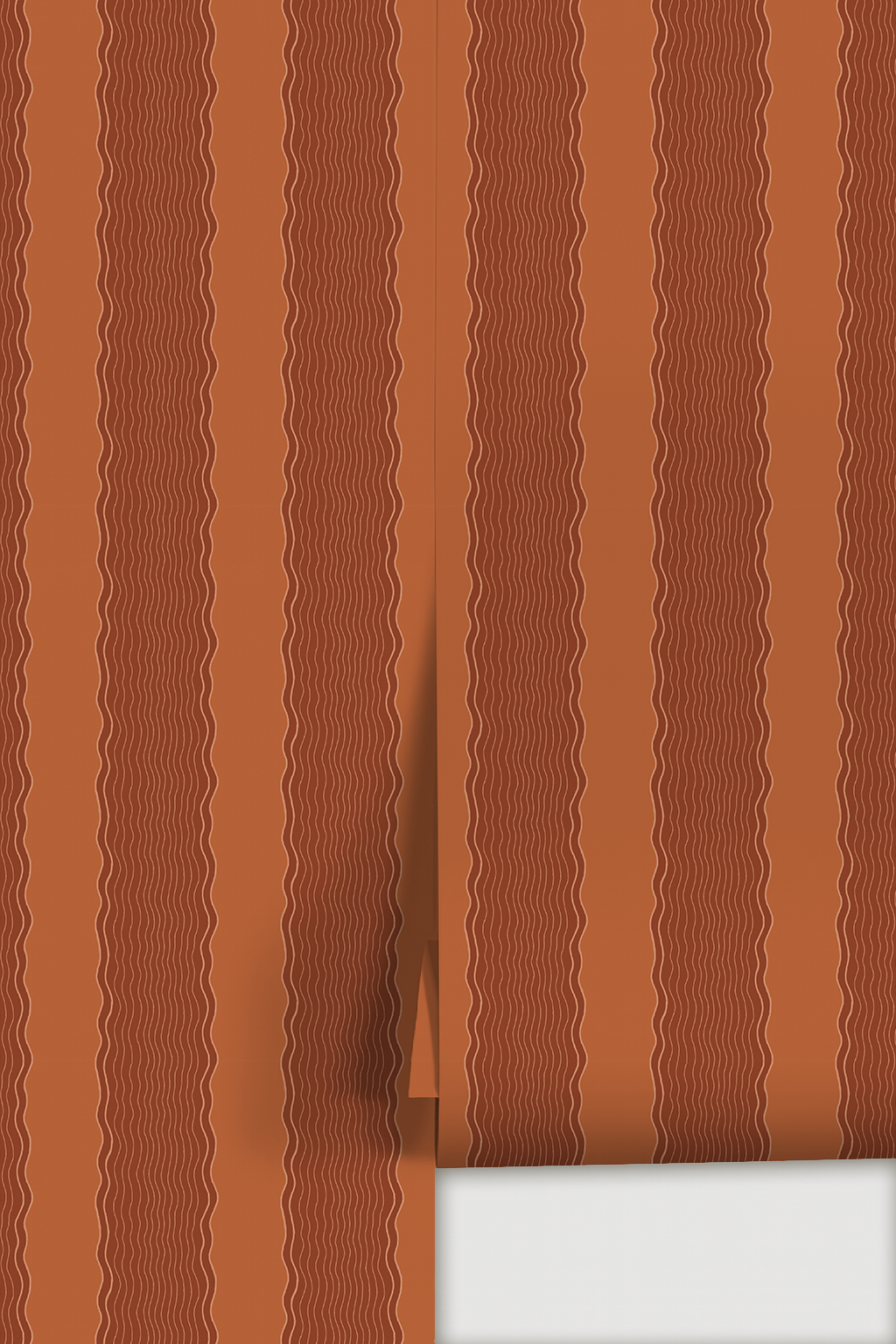 Rio Ripple Wallpaper, rusty orange
