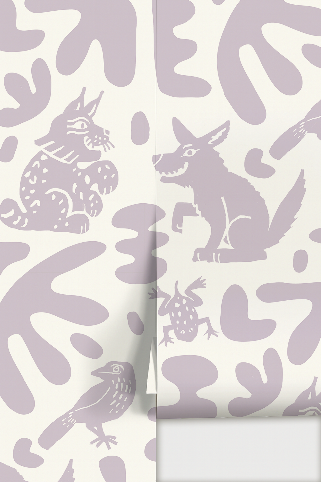 Abstract Animales Wallpaper, lavender
