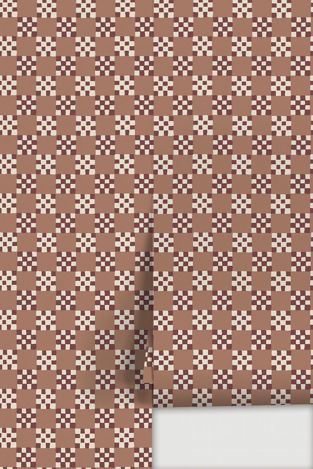 Cantina Check Wallpaper, mocha mousse