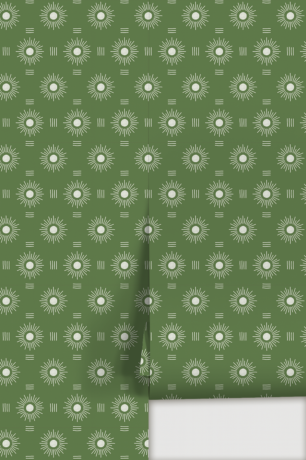 Sun Rays Wallpaper, green and white