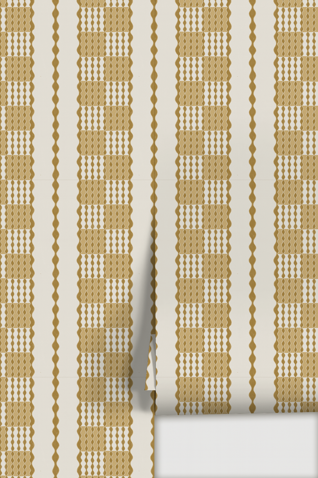 Telar Weave Wallpaper, beige and yellow