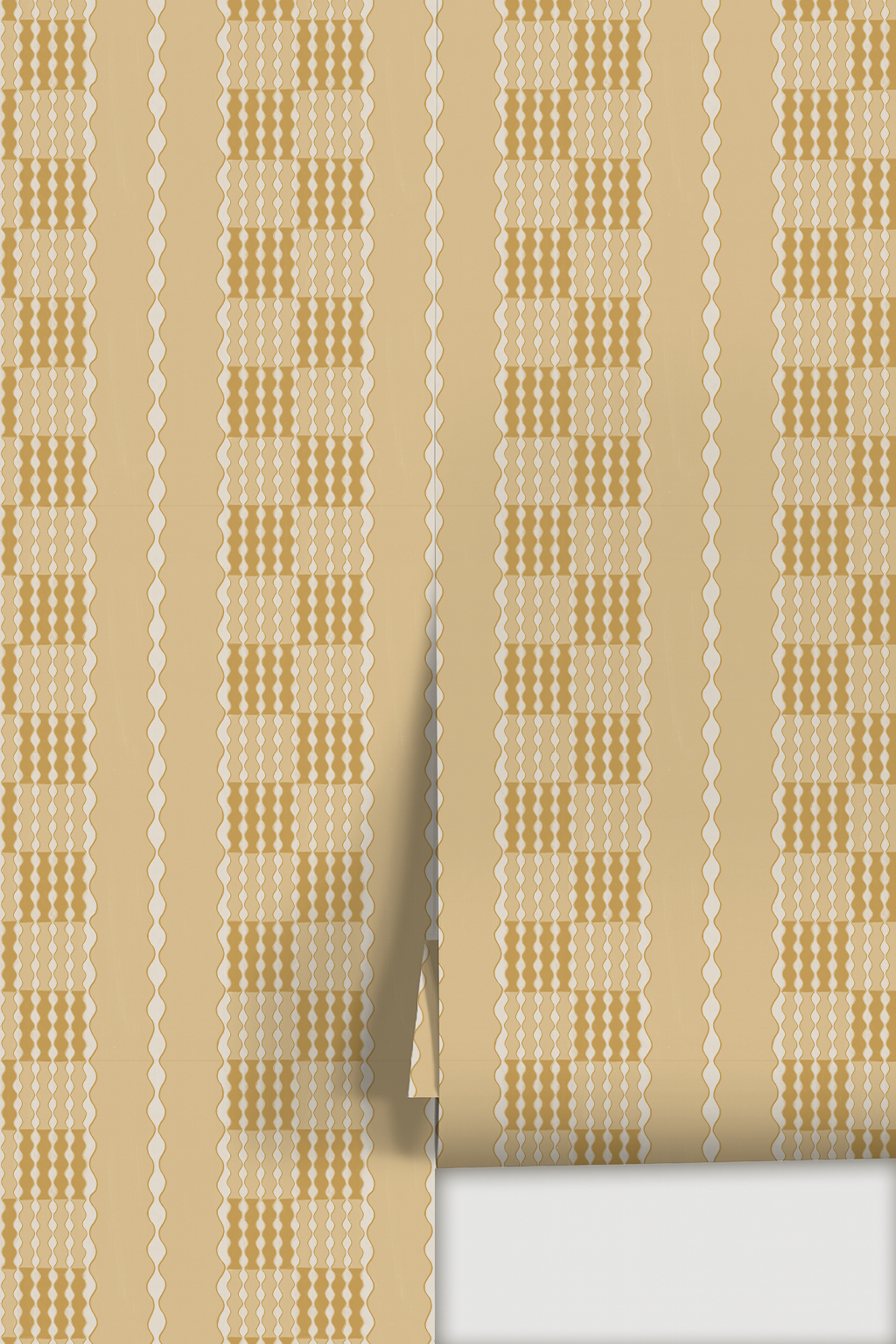 Telar Weave Wallpaper, butter, yellow and beige