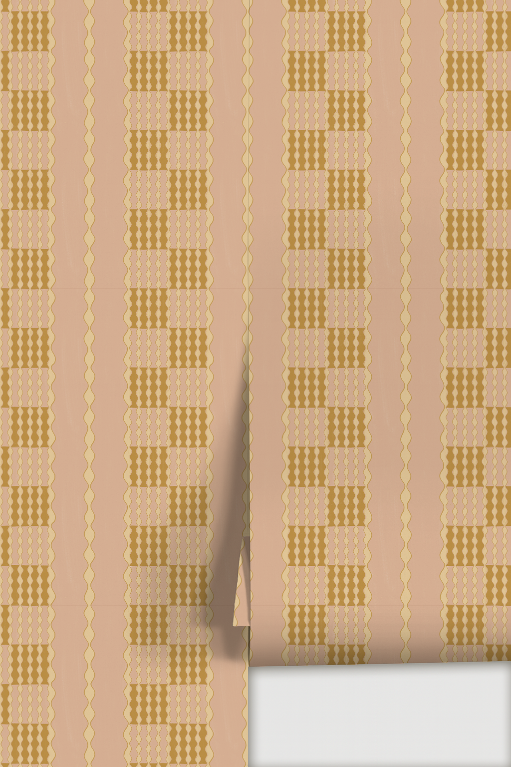 Telar Weave Wallpaper, peach and honey
