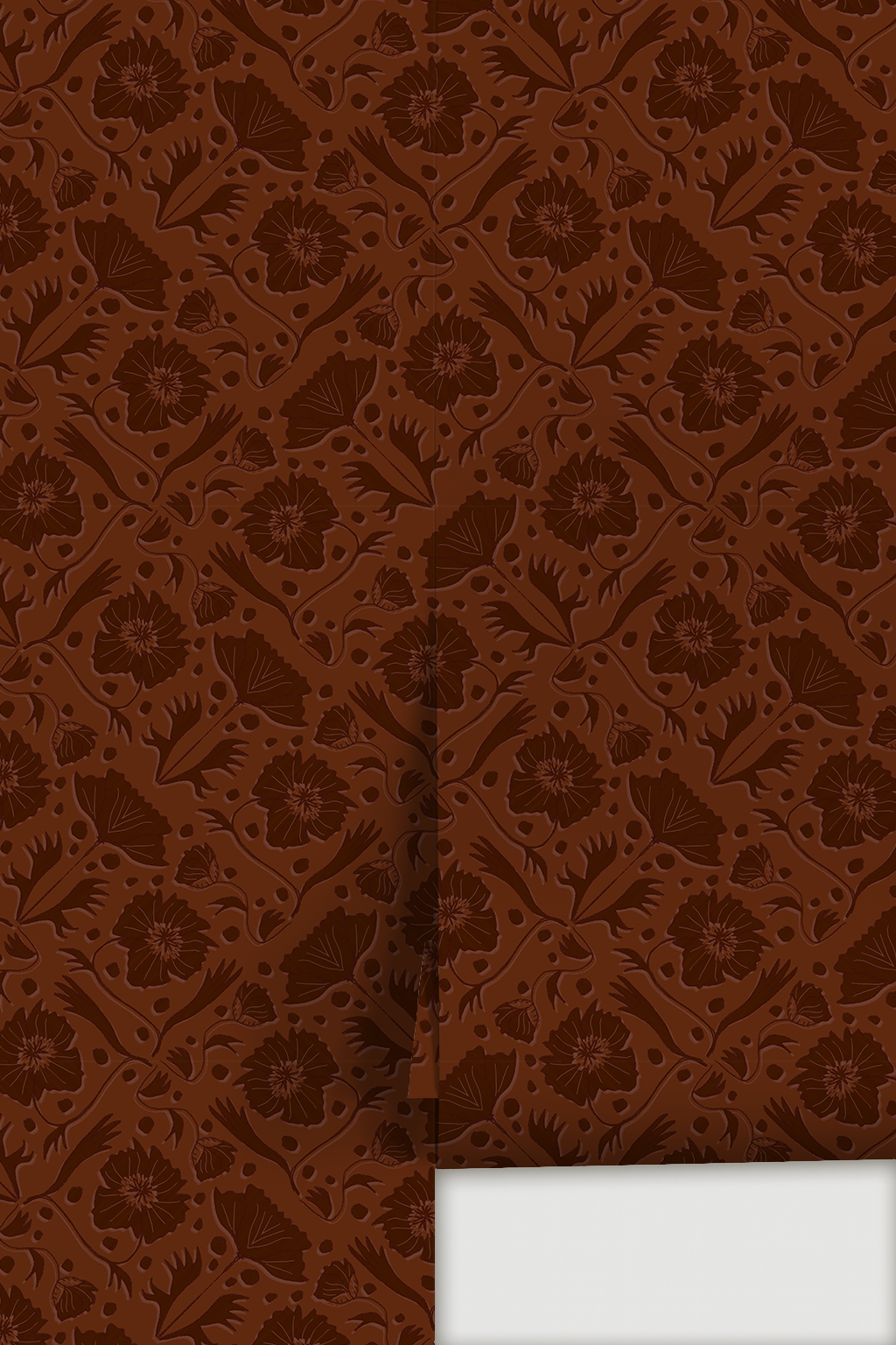 Poppy Pavilion Wallpaper, rust
