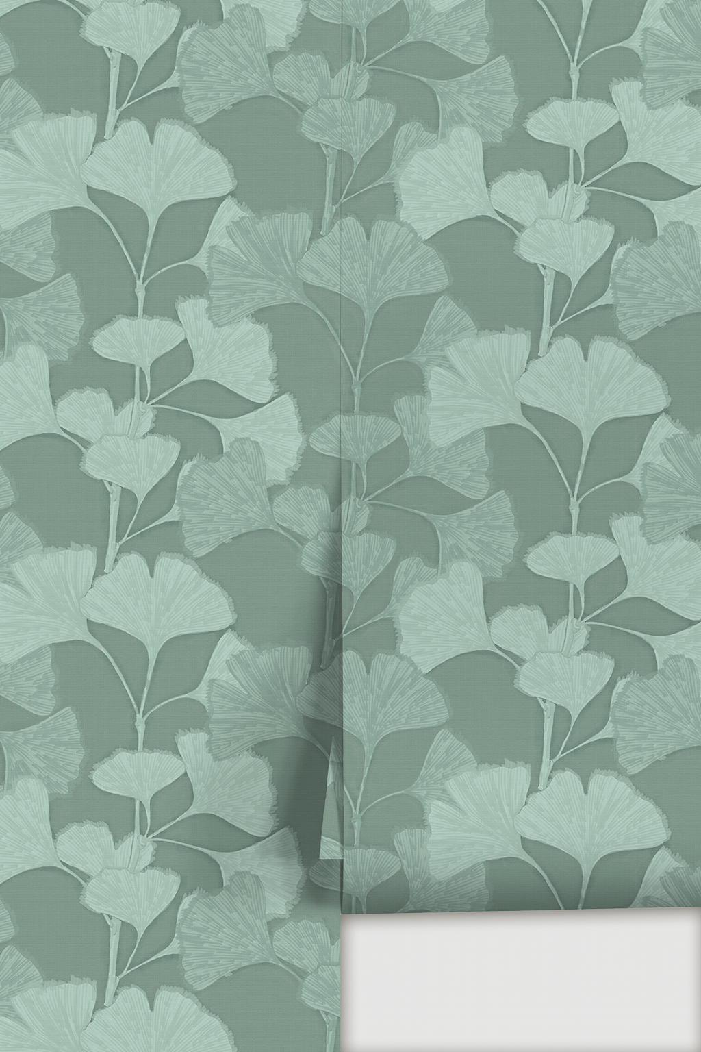 Ginkgo Vignette Wallpaper, mint