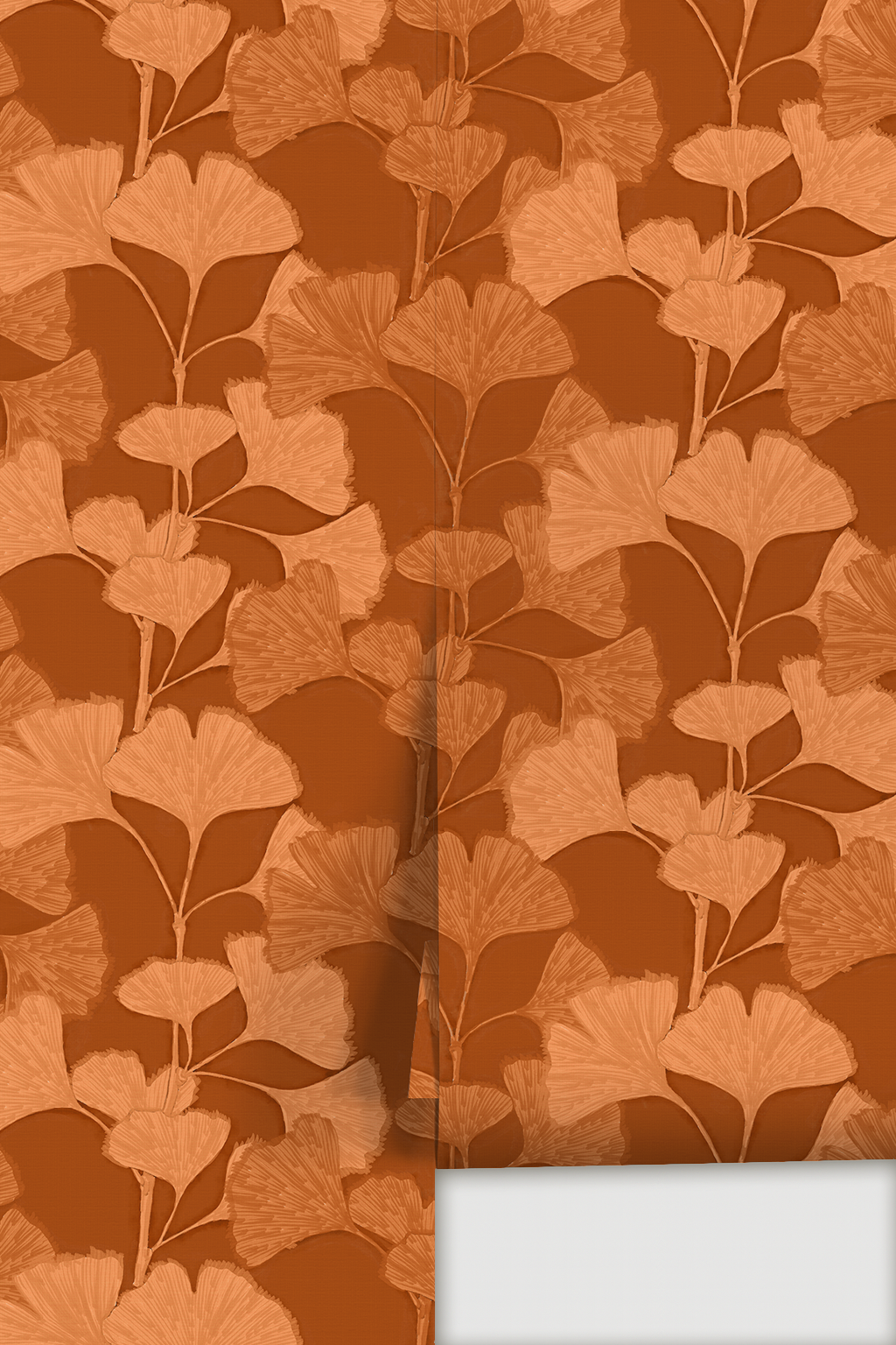 Ginkgo Vignette Wallpaper, orange