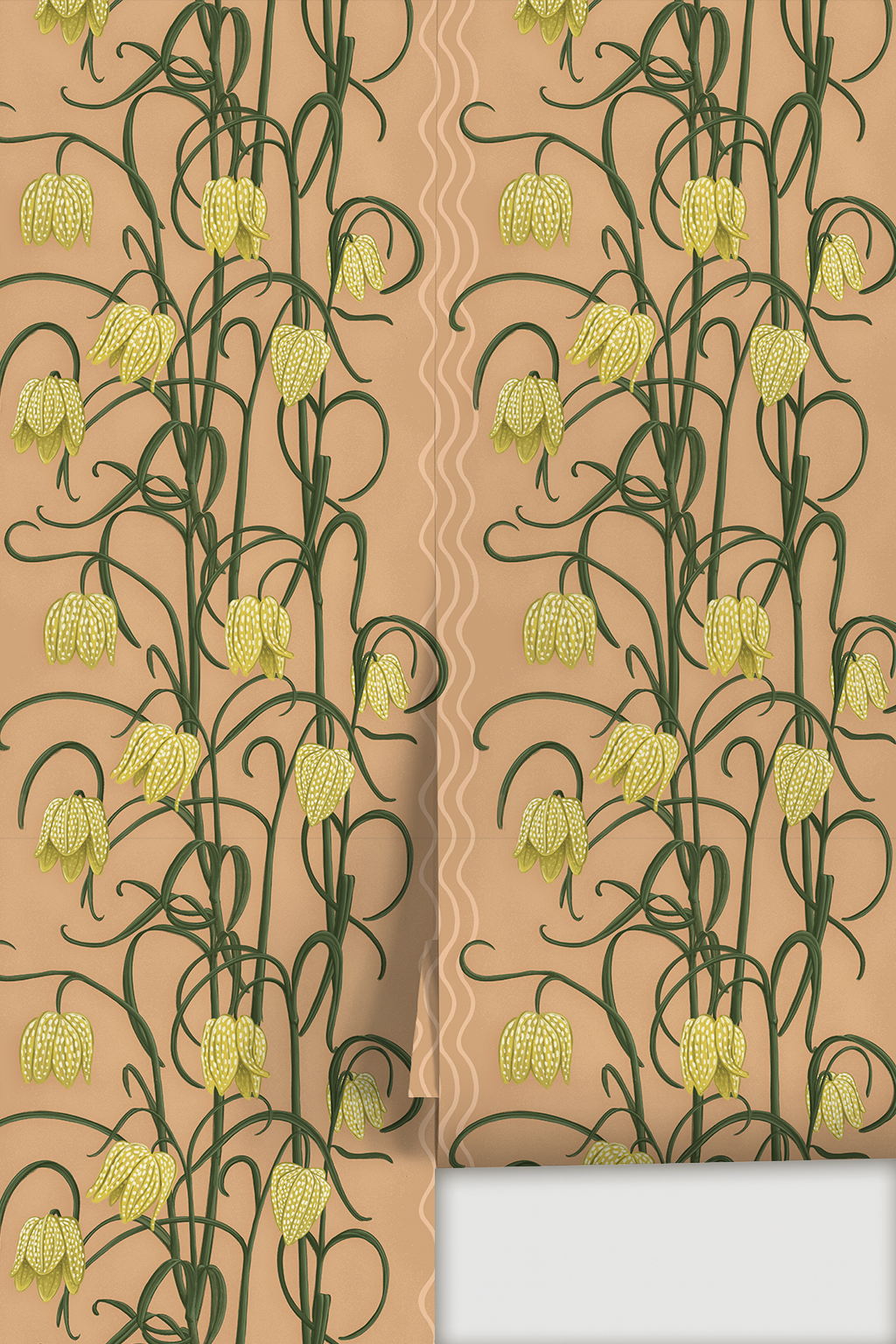 Campanas Wallpaper, clay and yellow