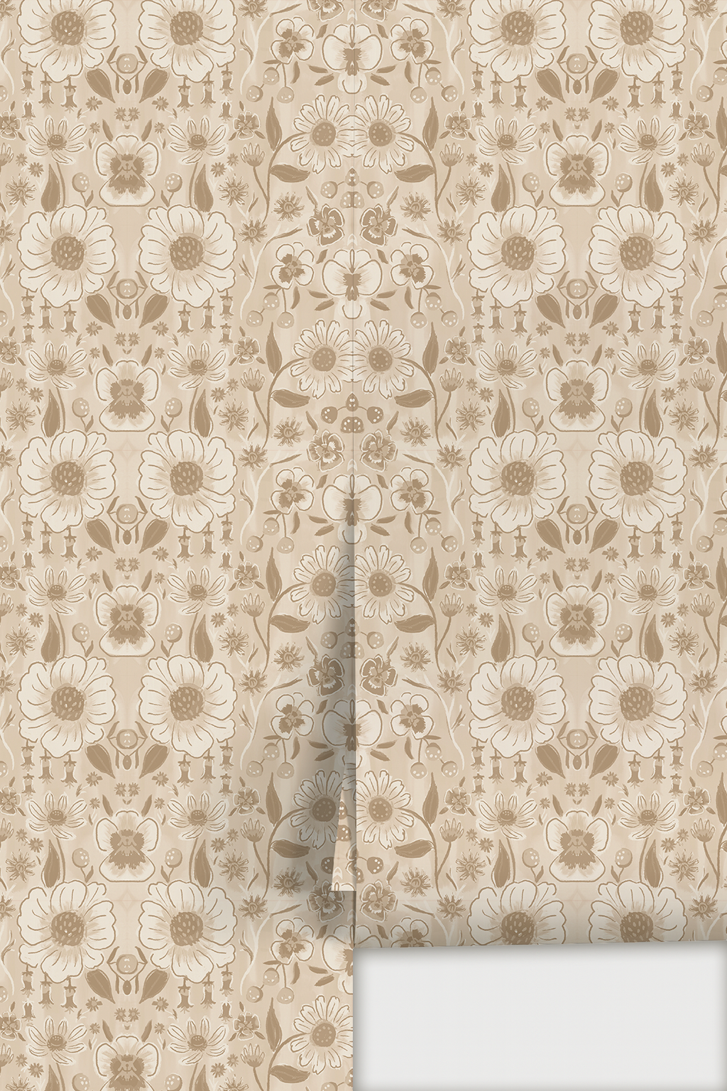 Meadow Bloom Wallpaper, neutral
