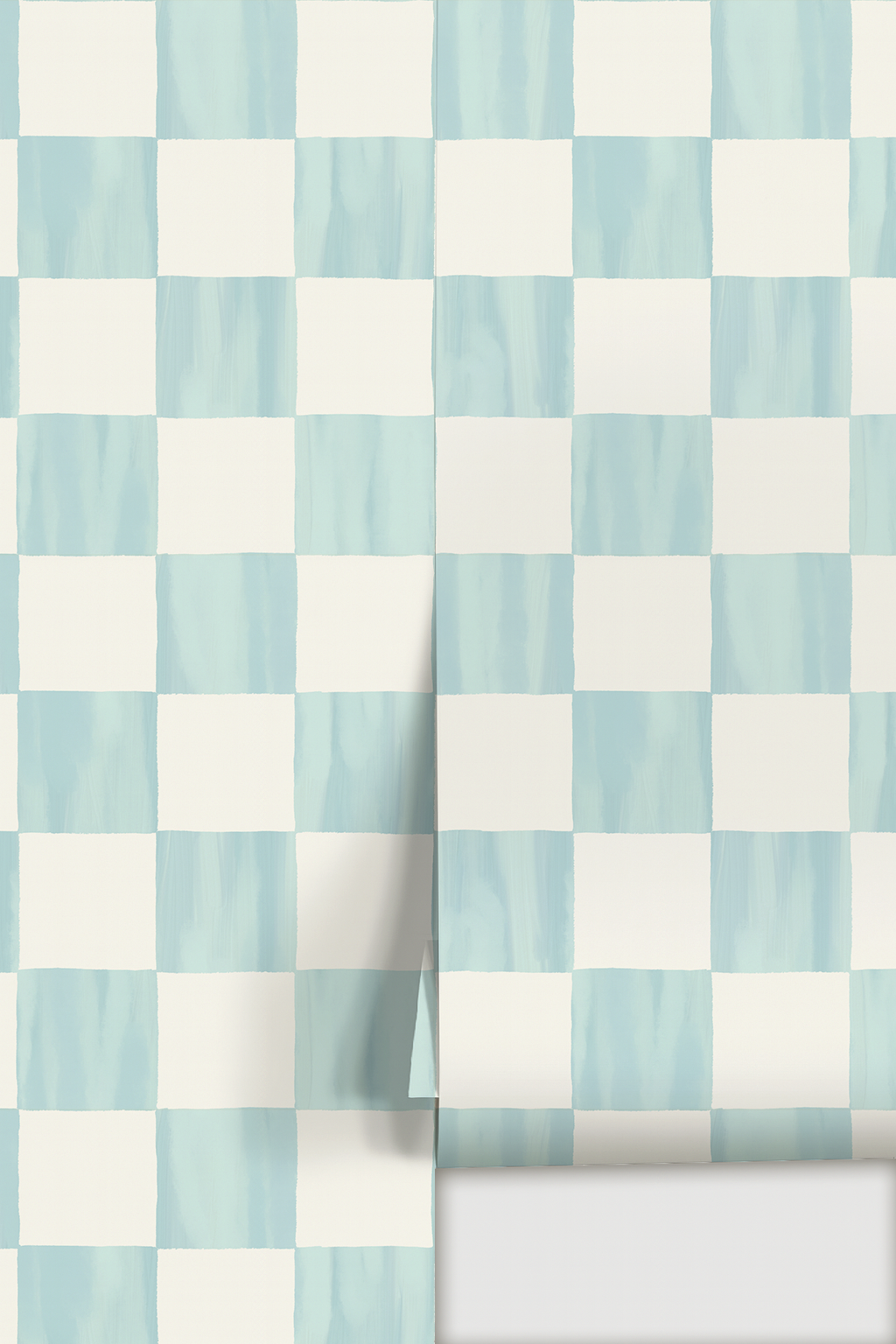 Checkers Wallpaper, light blue