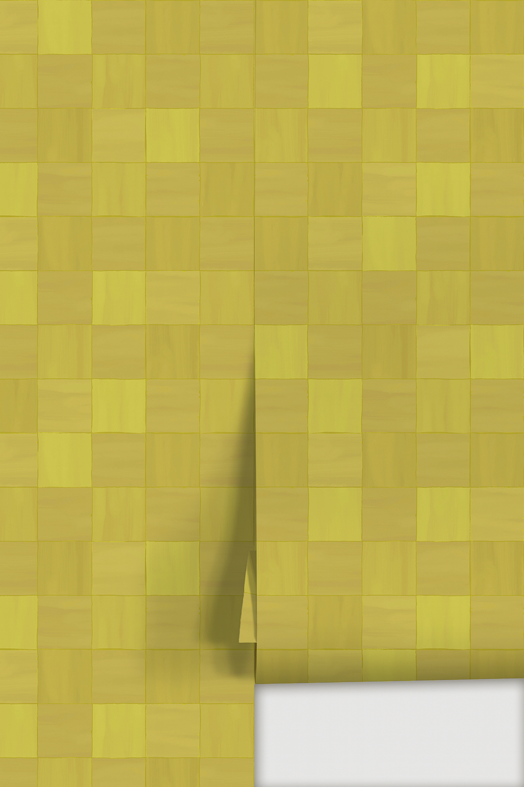 Zellige Wallpaper, chartreuse