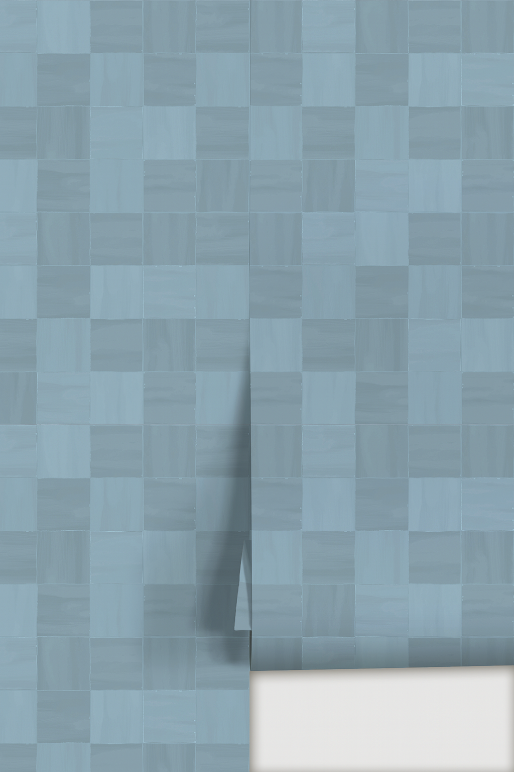 Zellige Wallpaper, river blue