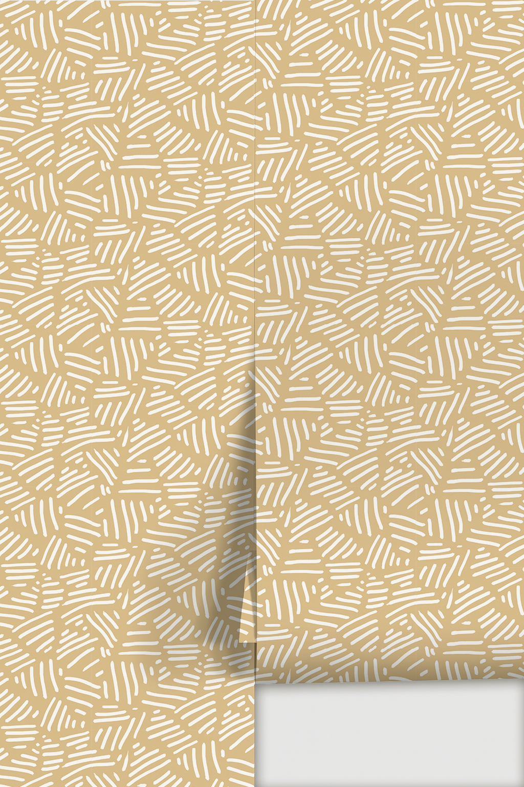 Simple Stripes Wallpaper, yellow and white